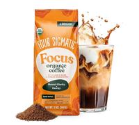 Four Sigmatic setas café molido, y café de comercio justo con melena de los leones, chaga, y polvo de hongos, 12 oz