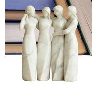Four Sisters Statue, Elegant Friendship Figurine, 5.31x6.85 Inches Home Decor Ornament with Detailed Design, Collectible Display Piece, Sculpture Accessory with Style, Shelf Decor for Bookshelf Window