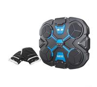 Four Target Music Boxing Machine - Máquina de boxeo con contador LED y sincronización de música, dispositivo de entrenamiento para la capacidad de respuesta, recargable, incluye guantes y soporte de