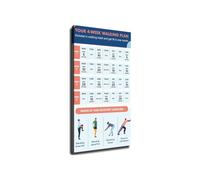 Four Week Walking Plan Poster Daily Walk Habit Fitness Guide Wall-Art Decor For Home Gym Office(Framed,16x24inch(40x60cm))