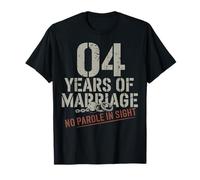 Four Years Of Marriage 4 year anniversary idea couple 4th Camiseta