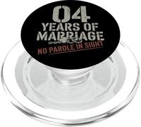 Four Years Of Marriage 4 year anniversary idea couple 4th PopSockets PopGrip para MagSafe