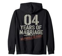 Four Years Of Marriage 4 year anniversary idea couple 4th Sudadera con Capucha