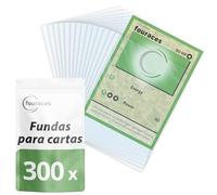 fouraces fundas para cartas, 300 unidades, transparente 89 x 62 mm, para cartas yugioh, panini, catan, marvel