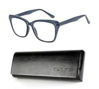 Foureyes 4EYES Gafas de lectura antirreflejo para mujer FS3832 - Montura ligera y flexible en CP, cómodo ajuste - Ideales para leer y ordenador - Estuche de piel y paño incluidos (AZUL, 1, Dioptrien)