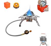Fourfiy Camp Stove, Fourfiy Micro Camping Stove, 9900w Windproof Camping Stove, Fast Boil & Lightweight Adjustable Flame For Outdoor Cooking (Single head,1 pcs)
