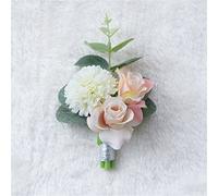Fouriding 2 Piezas de Ojal Flor + Flor de Muñeca Broche de la Flor Artificial para la Novia de Dama de Honor