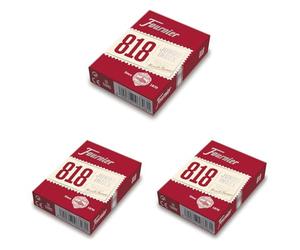 Fournier 818-55 - Baraja Poker en Inglés (55 Cartas), Surtido, Color del Dorso Aleatorio Rojo o Azul (Paquete de 3)