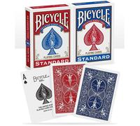 Fournier -Bicycle Baraja Cartas inglesas, Color rojo o azul (Pack de 2 Unidades)