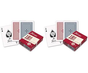 Fournier-nº18 Baraja de Cartas Poker Clasica, Color Azul/Rojo (174007), Color/Modelo Surtido (Paquete de 2)