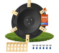 FourShow Disco de Cuchillas + 6 Piezas de Cuchillas compatibles con ECOVACS Goat O500, O800, O1200, G1-800, G1-2000, G1, GX-600, Disco de Cuchillas para Robot cortacésped
