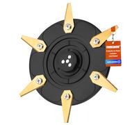 FourShow [Equipo] Platos de cuchillos + 6 cuchillas compatibles con Bosch Indego XS300 S350 S400 S500 M700 S+350 S+400 S+500 M+700 Robot cortacésped Disco de cuchillo