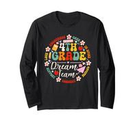 Fourth Grade Dream Team Back to School 4th Grade Teacher Kid Manga Larga