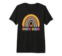 Fourth Grade Teacher Student Boho Rainbow Back To School Camiseta Premium