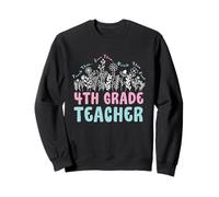 Fourth Grade Teacher Wildflower Tee Sudadera