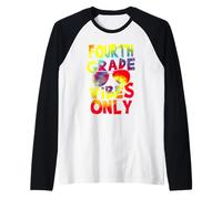 Fourth Grade Vibes Back To School Teacher Student Tie Dye Camiseta Manga Raglan