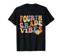 Fourth Grade Vibes Teacher Retro 4th Grade 1st Day Of School Camiseta