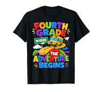 Fourth Grade Where The Adventure Begins Back To School Bus Camiseta