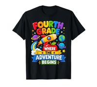 Fourth Grade Where The Adventure Begins Space Back To School Camiseta