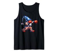 Fourth of July Boxing GNOME For Men Patriotic American Flag Camiseta sin Mangas