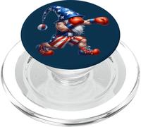 Fourth of July Boxing GNOME For Men Patriotic American Flag PopSockets PopGrip para MagSafe