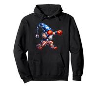 Fourth of July Boxing GNOME For Men Patriotic American Flag Sudadera con Capucha