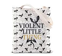 Fourth Wing Merch Xaden Riorson - Bolsa de la compra inspirada en Violent Little Thing, bolsa de mano, regalo de fantasía, dragón, White, 14.56INCHES