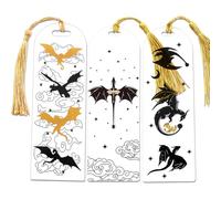Fourth Wings - Marcapáginas de acrílico - Marcapáginas de dragón de cuarta ala, juego de 3, marca de libro para leer, hombres y mujeres, colección de regalos para amantes de los libros (estilo A)