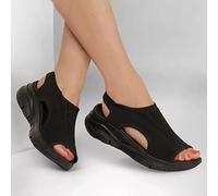 FOURTOC Brisk Sandalias para Mujer - Zapatos Ligeros de Verano, Calzado de Secado rápido, para Las Vacaciones, Viajar, Camping,Negro,US7/EU38