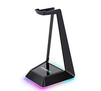 Fourze Soporte para auriculares con Qi, USB, RGB.