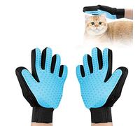 Fousenuk 1 par Guante de Aseo para Mascotas, Guantes Manopla Quita Pelo con Silicona Suave Pulseras de Ajustables para Perros y Gatos, Cepillo Quita Pelos Animales para Peinar, Limpieza y Masaje