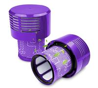 Fousenuk 2 Piezas Filtro Compatible con Dyson V10, Repuestos Aspiradora Origin, Cyclone, Animal, Absolute, Total Clean Pieza de Repuesto, Filtros Lavables de Reemplazo Compatible y Reutilizable