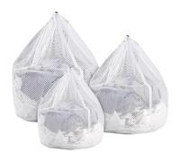 Fousenuk 3 Piezas Bolsa Lavadora Ropa Interior, Bolsas para Ropa Sucia Malla, Bolsa Lavadora Sujetadores Grande Ropa Interior para Evita que la se Deforme y se Arrugue Bolsa Reutilizable con Cordón