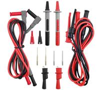 Fousenuk 8 Piezas Universal Multímetro Digital de la Sonda, Multímetro Pinzas para Cable de Alambre, Multimeter Test Pen Crocodile Clip Probe, Flexible Multimètre de Cordons de Mesure, para Laboratori