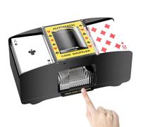 Fousenuk Barajador de Cartas Automático, Repartidor Giratorio, Mezclador de Póker, Card Shuffler, Máquina Barajadora de Cartas, Máquina Mezcladora de Tarjetas, para UNO, Blackjack