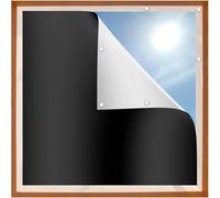 Fousenuk Cortina Opaca, Estor Opaco, Tela Foscurit Sin Taladrar, Tela Opaca, Tela Oscurecedora Ventana, Persiana Cortinas Opacas, Oscurecedor Ventana para Dormitorio, Atico, Coche, de Viaje(130X145CM)