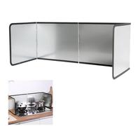 Fousenuk Protector Pared Antisalpicaduras Cocina, 4 Lados Panel Protector Salpicaduras Cocina Plegable, Protección Antisalpicaduras Pantallas, Fácil de Limpiar, para Estufas y Sartenes (76x29x30cm)