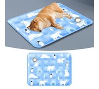 FOUTP Cama Perro Verano Cama Refrescante Perro Manta Cama Fria para Perros Alfombra Refrescante Perro Cooling Mat Dog Tappetino Ad Acqua Antigraffio per Cani E Gatti (Azul)