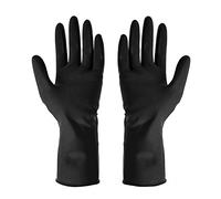 FOUTP Guantes de Tinte para el Cabello Guantes de látex de Color de Cabello Reutilizables Protectores de Manos Negras Teñido de Cabello Cocina Lavado de Platos Guantes de Limpieza (M)
