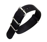 FOUUA Correas de reloj de nylon Banda Estilo de la OTAN Elección de color, largo y ancho 16mm 18mm 20mm 22mm 24mm Correas balísticas de repuesto para hombres Mujeres