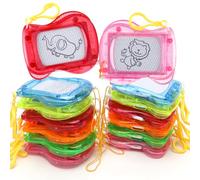 Fouvin 12PCS Mini Pizarra de Dibujo Magnética Infantil, Almohadilla Borrable de Escritura y Dibujo, Llavero Colgante Pizarra de Dibujo, Mini Tablero de Dibujo, Regalos de Cumpleaños de Navidad