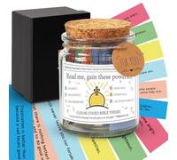 Fouvin Bible Verses Jar 90 tarjetas de versículo de la Biblia de oración con versículos de la Biblia de colores, tarjetas con versículos de la Biblia, cristal, regalo para animar cristiano, regalos de