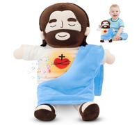 Fouvin Peluche Jesús con movimiento de respiración y música, peluche de Jesús