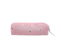 FOVAOK 1 estuche transparente Kawaii para lápices, diseño de margaritas, estuche escolar, estuche para lápices, material escolar, papelería, (falsa)