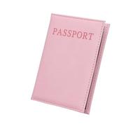 FOVAOK 1 funda de piel sintética Possport para viajes mundiales, protector de pasaporte, organizador universal para pasaporte, Pink, Talla única