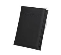 FOVAOK 1 funda de piel sintética Possport para viajes mundiales, protector de pasaporte, organizador universal para pasaporte, Black, Talla única