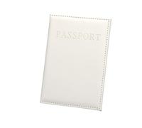 FOVAOK 1 funda de piel sintética Possport para viajes mundiales, protector de pasaporte, organizador universal para pasaporte, White, Talla única