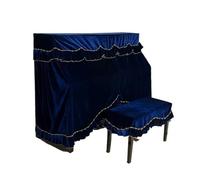 FOVAOK 1 funda de terciopelo para piano vertical, estilo clásico, sin funda para taburete, color azul