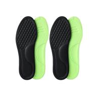 FOVAOK 2 plantillas ortopédicas unisex de espuma viscoelástica desodorizantes, absorben el sudor, accesorios suaves para zapatos (negro, 2 pares, 35-36)