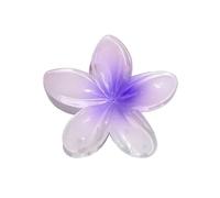 FOVAOK 3 piezas hermosas y modernas de tamaño grande de 8 cm, flor de plumeria de 13 cm, pinza cuadrada mate, accesorios para el cabello para mujeres (violetas)